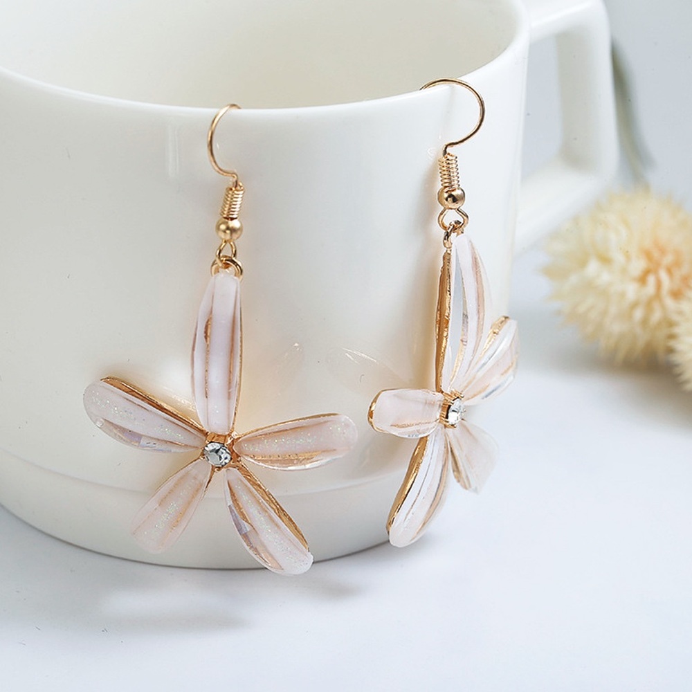 Any 2/$20! Ivory & Crystal Flower Earrings - Picture 6 of 12